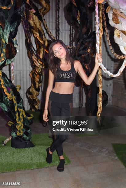 Alyssa Lynch attends PUMA Hosts CAMP PUMA To Launch Their Newest Women's Collection, Velvet Rope at Goya Studios on August 3, 2017 in Los Angeles,...