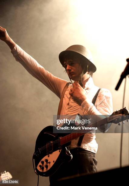 Pete Doherty of the Babyshambles performs live at the Beschaving Festival on August 30, 2008 in Utrecht, The Netherlands.