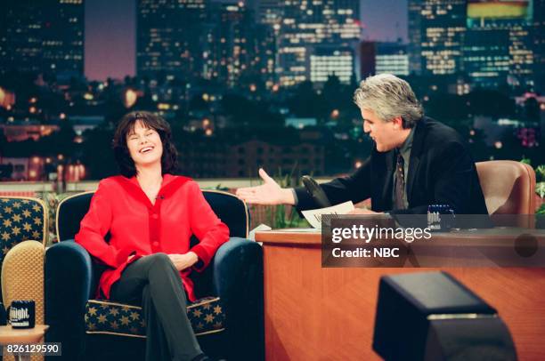 Pictured: Philanthropist Mavis Leno during an interview with host and husband Jay Leno on March 23, 1999 --