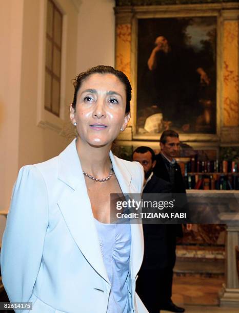 Franco Colombian politician and former hostage of Marxist FARC rebels, Ingrid Betancourt, arrives at Sant'Egidio lay Catholic charity in Rome on...