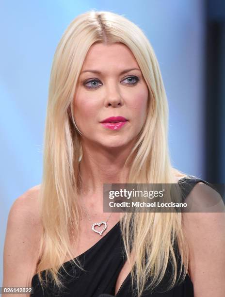 Actress Tara Reid visits the Build Series to discuss the film "Sharknado 5: Global Swarming" at Build Studio on August 3, 2017 in New York City.