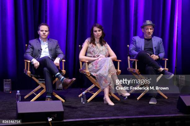 Executive producer of 'Superstore' Justin Spitzer, executive producer of 'Great News' Tracey Wigfield, and executive producer of 'Trial & Error' Jeff...