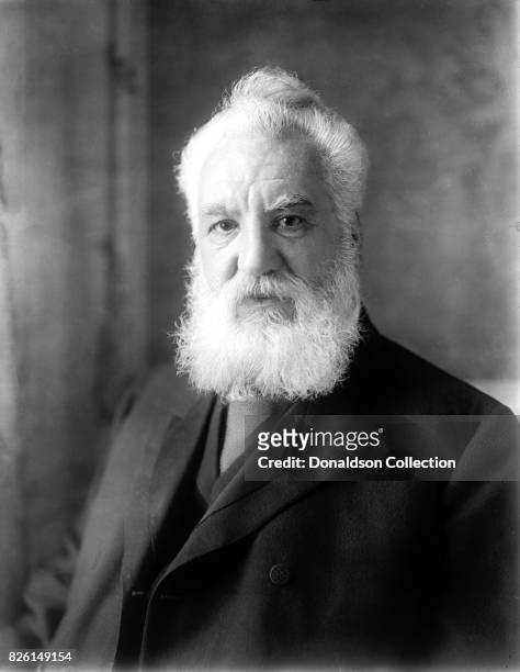 Inventor Alexander Graham Bell poses for a portrait in circa 1905.