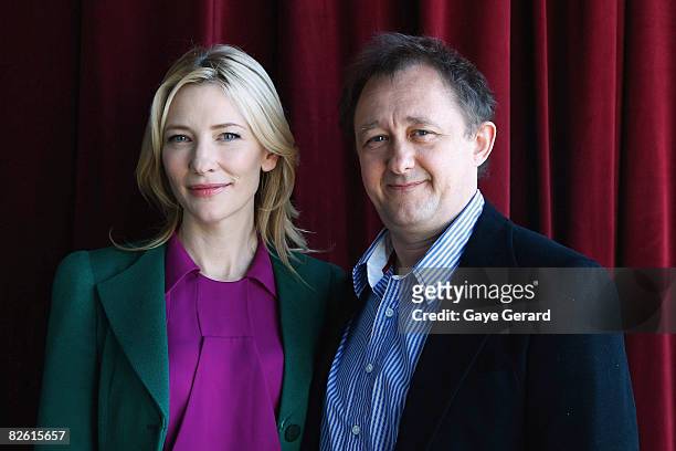 Cate Blanchett and husband Andrew Upton pose at the official launch of the Sydney Theatre Company's "2009 Main Stage Season" at the Wharf Restaurant...