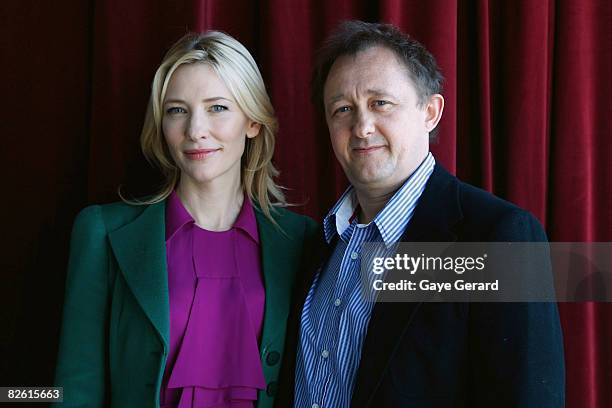 Cate Blanchett and husband Andrew Upton pose at the official launch of the Sydney Theatre Company's "2009 Main Stage Season" at the Wharf Restaurant...