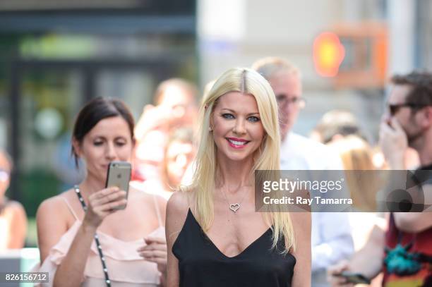 Actress Tara Reid leaves the "AOL Build" taping at the AOL Studios on August 03, 2017 in New York City.