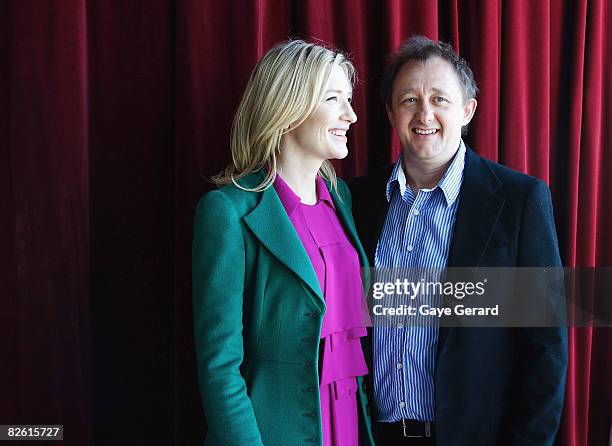 Cate Blanchett and husband Andrew Upton pose at the official launch of the Sydney Theatre Company's "2009 Main Stage Season" at the Wharf Restaurant...