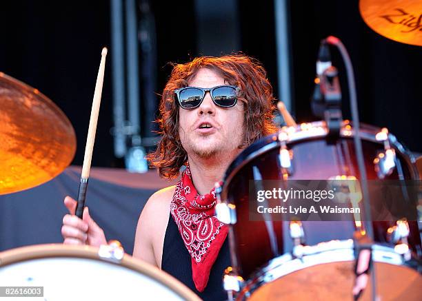 Ryan Yerdon of Puddle of Mudd performs live at Harley-Davidson's 105th Anniversary Celebration on August 30, 2008 in Milwaukee, Wisconsin.