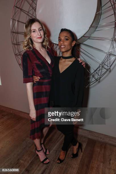Laura Carmichael, and Freema Agyeman attend the press night after party for "Apologia" at the Haymarket Hotel on August 3, 2017 in London, England.
