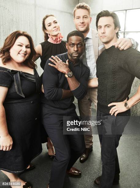 NBCUniversal Portrait Studio, August 2017 -- Pictured: Chrissy Metz, Sterling K. Brown, Mandy Moore, Milo Ventimiglia, Justin Hartley "This Is Us" --