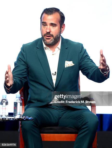 Executive producer Shane Farley of 'STEVE' speaks onstage during the NBCUniversal portion of the 2017 Summer Television Critics Association Press...