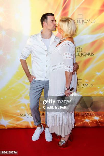 German actor Jo Weil and Claudia Effenberg attend the Remus Lifestyle Night on August 3, 2017 in Palma de Mallorca, Spain.