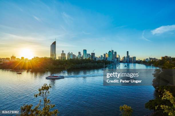 brisbane city,queensland,australia - río brisbane fotografías e imágenes de stock