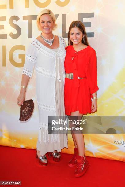 Claudia Effenberg and her daughter Lucia Strunz attend the Remus Lifestyle Night on August 3, 2017 in Palma de Mallorca, Spain.