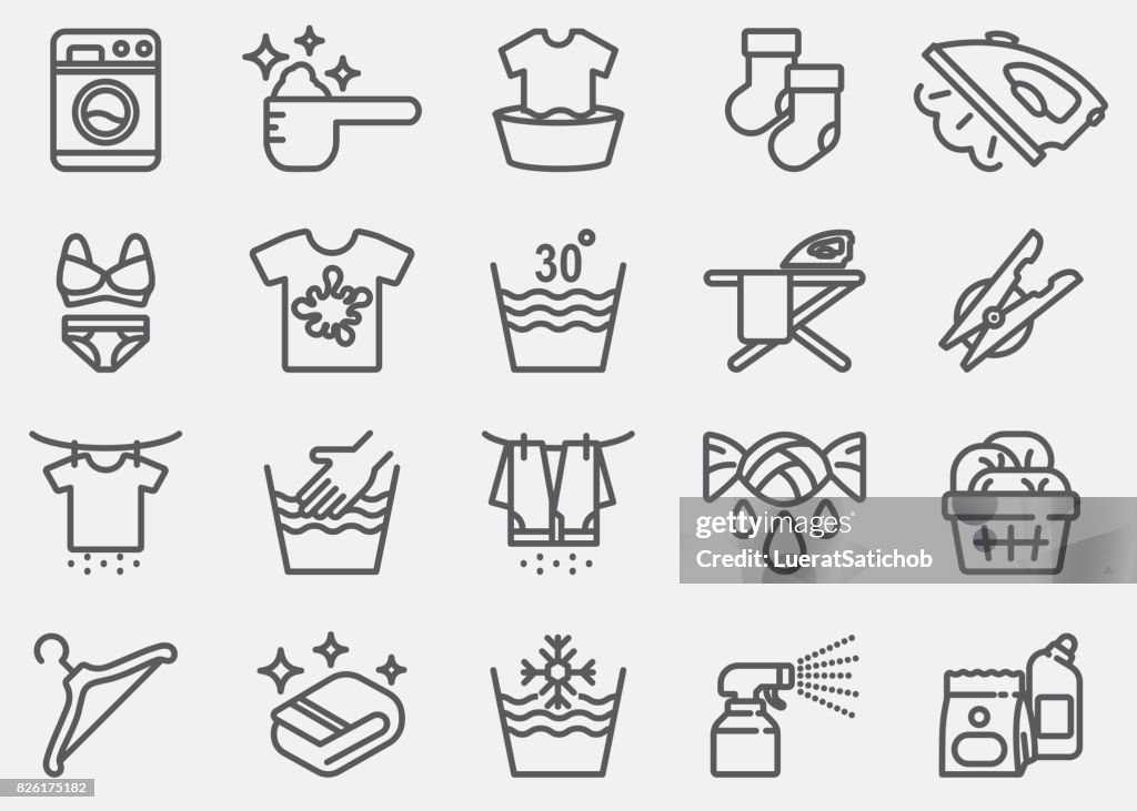 Laundry Line Icons