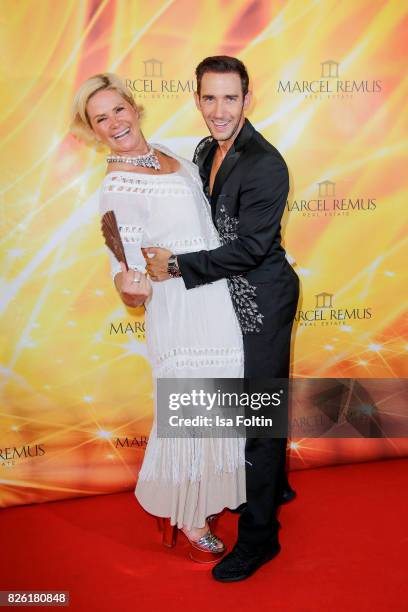 Claudia Effenberg and Marcel Remus attends the Remus Lifestyle Night on August 3, 2017 in Palma de Mallorca, Spain.