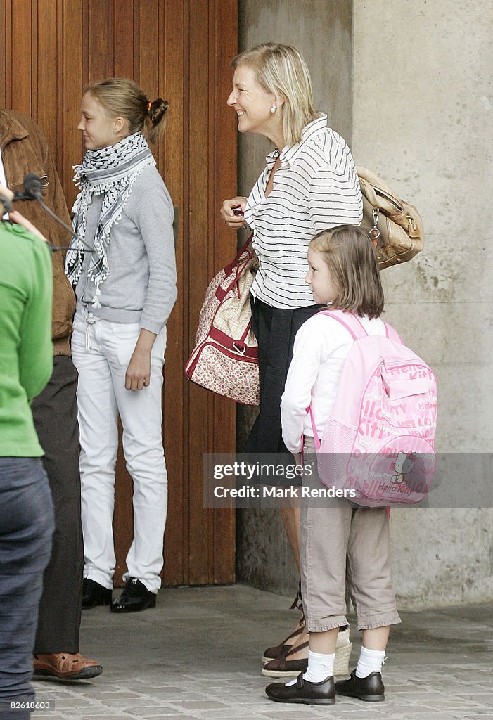 Belgian Royals Attend First Day of School