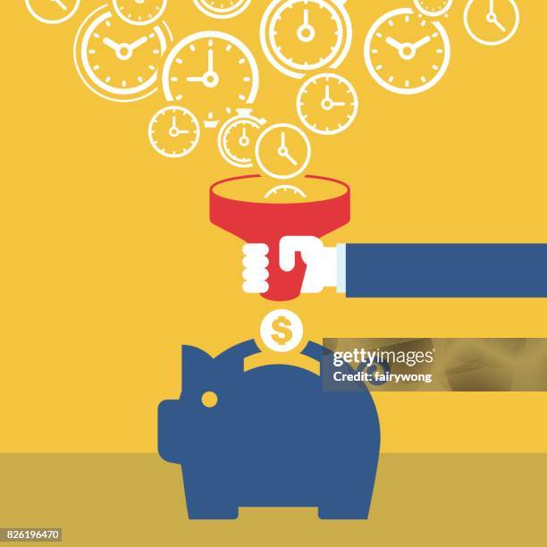 time is money concept - time is money stock illustrations