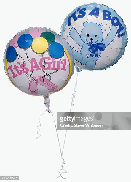 boy and girl balloons  - its a girl ストックフォトと画像