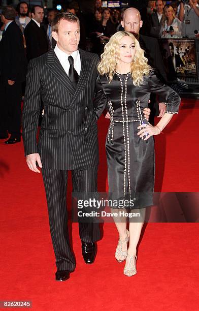 Guy Ritchie and Madonna arrives at the world premiere of 'RocknRolla' at the Odeon cinema, Leicester Square on September 1, 2008 in London, England.
