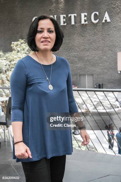 Edna Campos poses during a press conerence as part of the XVI Edition of Macabro Film Festival at Cineteca Nacional on August 03, 2017 in Mexico...