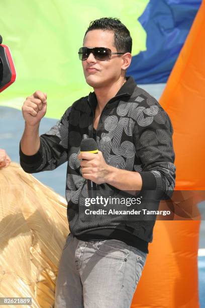 Angel poses during Telefutura's Reventon del Dia del Trabajo at Bayside Marketplace on September 1, 2008 in Miami, Florida.