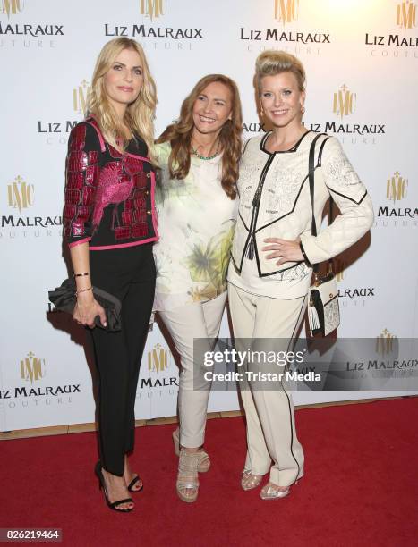 Tanja Buelter, Ilona Baumgard and Eva Habermann during the Liz Malraux Fashion Show Autumn/Winter 2017-18 at Hotel Atlantic on August 3, 2017 in...