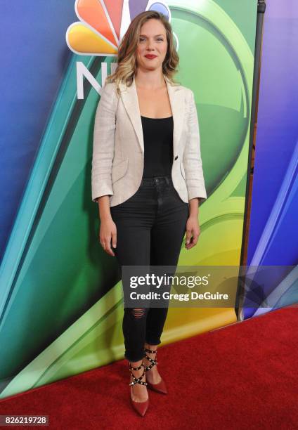 Tracy Spiridakos arrives at the 2017 Summer TCA Tour - NBC Press Tour at The Beverly Hilton Hotel on August 3, 2017 in Beverly Hills, California.