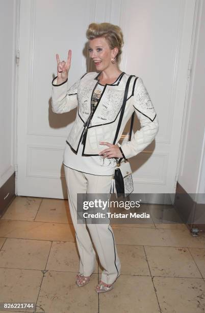 Eva Habermann during the Liz Malraux Fashion Show Autumn/Winter 2017-18 at Hotel Atlantic on August 3, 2017 in Hamburg, Germany.