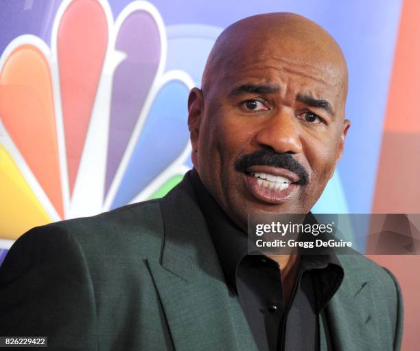 Steve Harvey arrives at the 2017 Summer TCA Tour - NBC Press Tour at The Beverly Hilton Hotel on August 3, 2017 in Beverly Hills, California.
