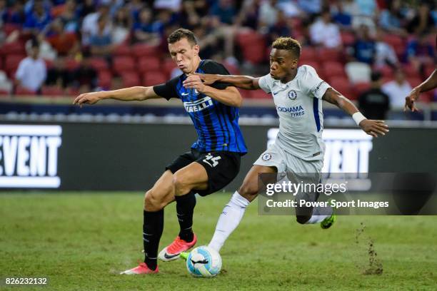 Internazionale Forward Ivan Perisic competes for the ball with Chelsea Midfielder Charly Musonda during the International Champions Cup 2017 match...