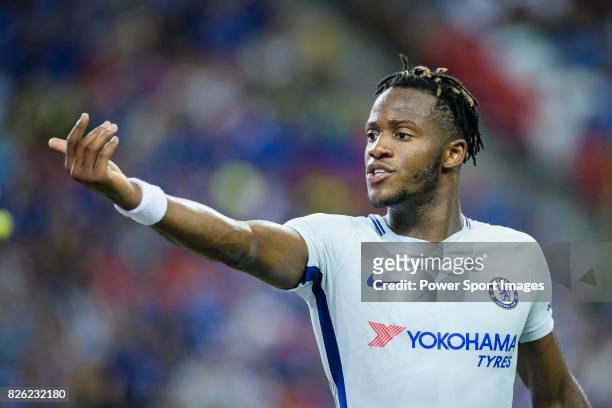 Chelsea Forward Michy Batshuayi reacts during the International Champions Cup 2017 match between FC Internazionale and Chelsea FC on July 29, 2017 in...
