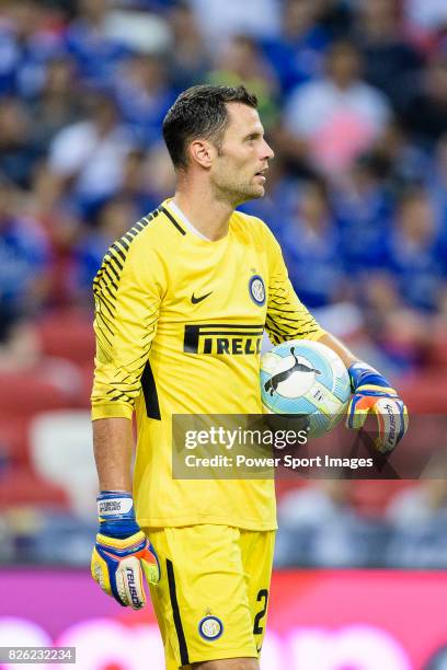 Internazionale Goalkeeper Daniele Padelli looks on during the International Champions Cup 2017 match between FC Internazionale and Chelsea FC on July...