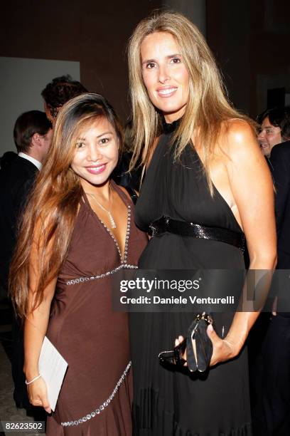 Angelique Brando and Tiziana Rocca attend the Gucci Awards at the Palazzo Grassi during the 65th Venice Film Festival on September 1, 2008 in Venice,...