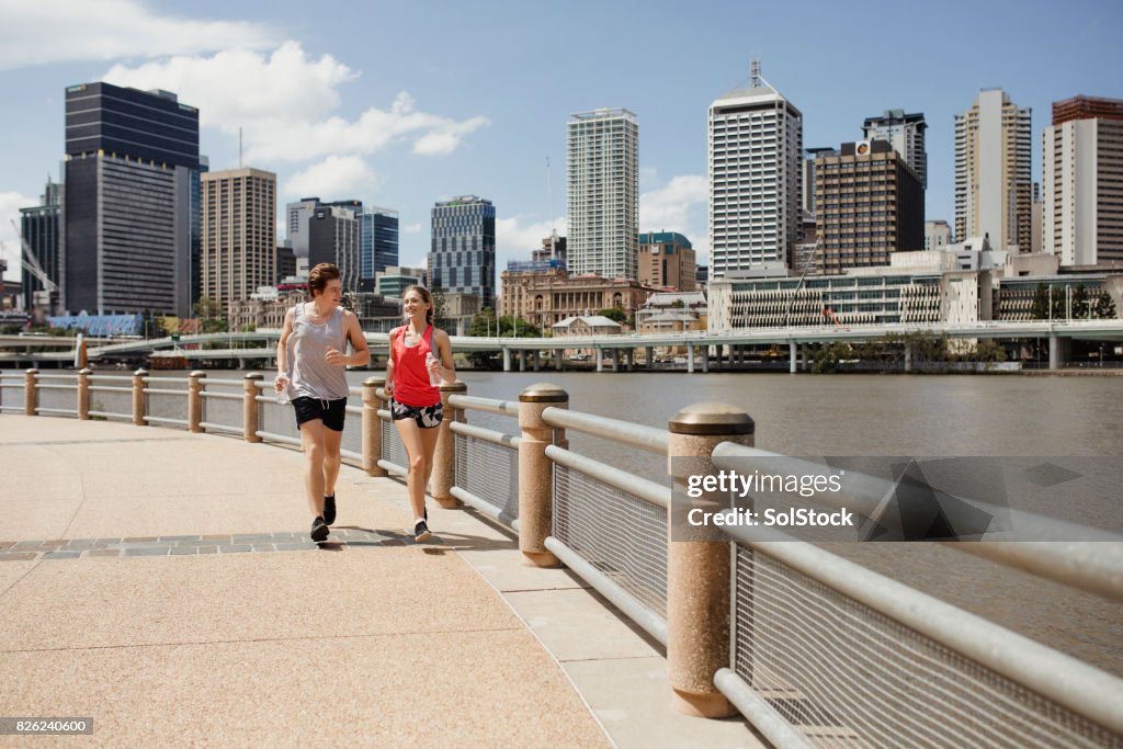 Going for a Jog on Brisbane Southbank