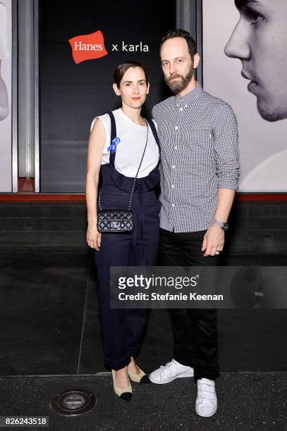 Karla Welch and Matthew Welch at x karla Launch Party at Maxfield on August 3, 2017 in Los Angeles, California.