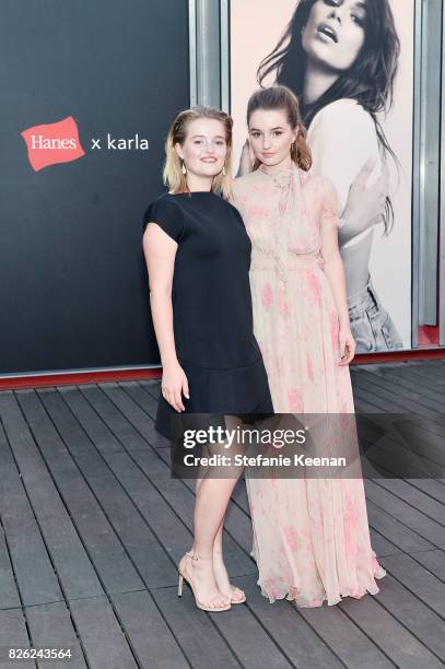 Mady Dever and Kaitlyn Dever at x karla Launch Party at Maxfield on August 3, 2017 in Los Angeles, California.