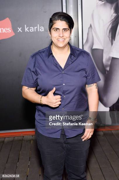 Moj Mahdara at x karla Launch Party at Maxfield on August 3, 2017 in Los Angeles, California.