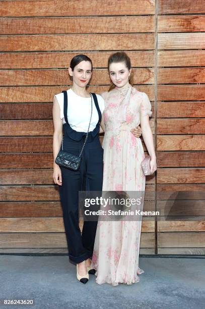 Karla Welch and Kaitlyn Dever at x karla Launch Party at Maxfield on August 3, 2017 in Los Angeles, California.