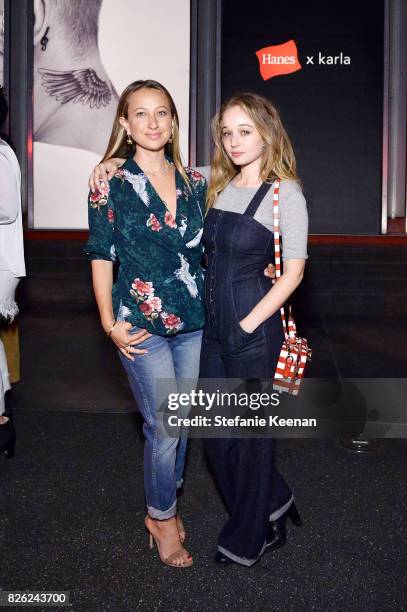 Jennifer Meyer and Carson Meyer at x karla Launch Party at Maxfield on August 3, 2017 in Los Angeles, California.