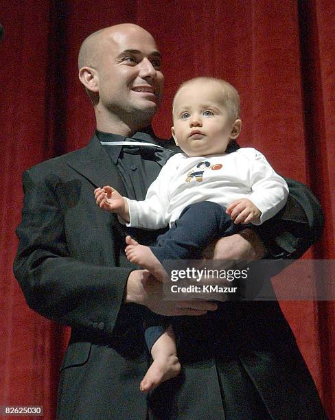 Andre Agassi and son Jaden Gil