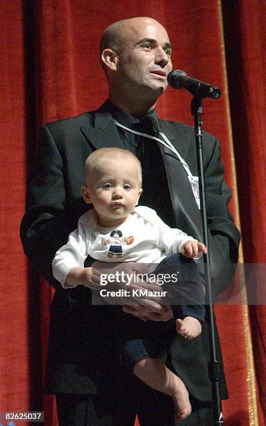 Andre Agassi and son Jaden Gil