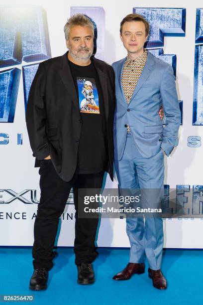 Director Luc Besson and actor Dane DeHaan attends the 'Valerian' Sao Paulo Premiere at Cinepolis JK on August 3, 2017 in Sao Paulo, Brazil.