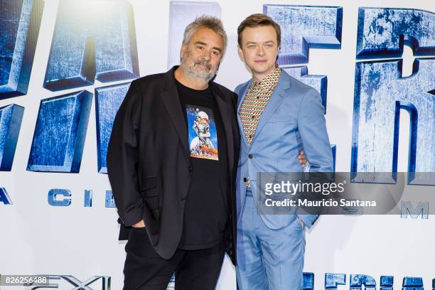 Director Luc Besson and actor Dane DeHaan attends the 'Valerian' Sao Paulo Premiere at Cinepolis JK on August 3, 2017 in Sao Paulo, Brazil.