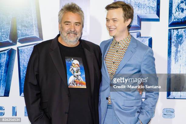 Director Luc Besson and actor Dane DeHaan attends the 'Valerian' Sao Paulo Premiere at Cinepolis JK on August 3, 2017 in Sao Paulo, Brazil.