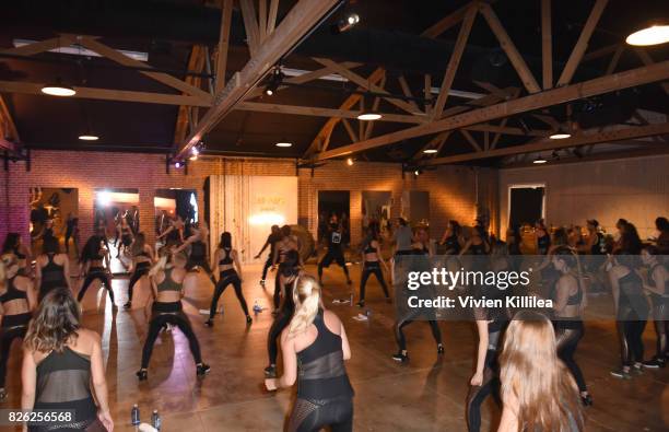 General view of atmosphere at PUMA Hosts CAMP PUMA To Launch Their Newest Women's Collection, Velvet Rope at Goya Studios on August 3, 2017 in Los...