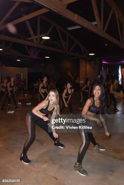 Sierra Furtado and Teala Dunn attend PUMA Hosts CAMP PUMA To Launch Their Newest Women's Collection, Velvet Rope at Goya Studios on August 3, 2017 in...