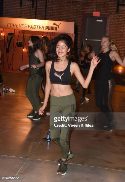 Venni-Elias Loima attends PUMA Hosts CAMP PUMA To Launch Their Newest Women's Collection, Velvet Rope at Goya Studios on August 3, 2017 in Los...