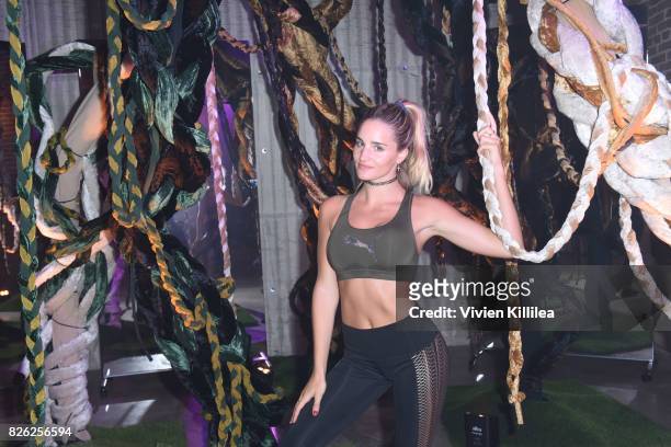 Emily Palos attends PUMA Hosts CAMP PUMA To Launch Their Newest Women's Collection, Velvet Rope at Goya Studios on August 3, 2017 in Los Angeles,...