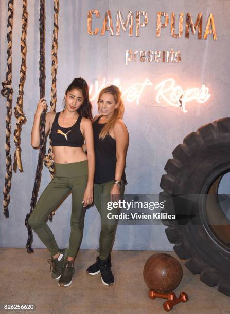 Venni-Elias Loima and Ale Sanchez attend PUMA Hosts CAMP PUMA To Launch Their Newest Women's Collection, Velvet Rope at Goya Studios on August 3,...